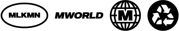 Logotipos de Milkman World, MLKMN, MWORLD y Símbolos